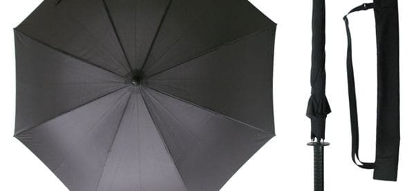 Black Ninja Kikkerland Samurai Sword Umbrella - Next Luxury