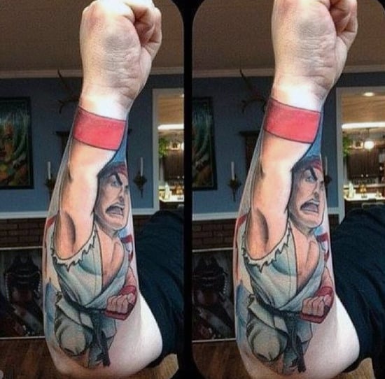 40 Street Fighter Tattoo Designs For Men - Video Game Ink Ideas