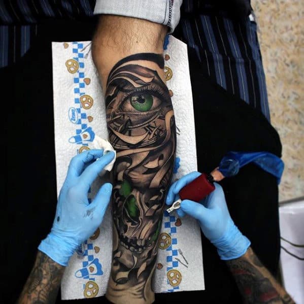 50 3D Leg Tattoo Designs For Men - Manly Ink Ideas