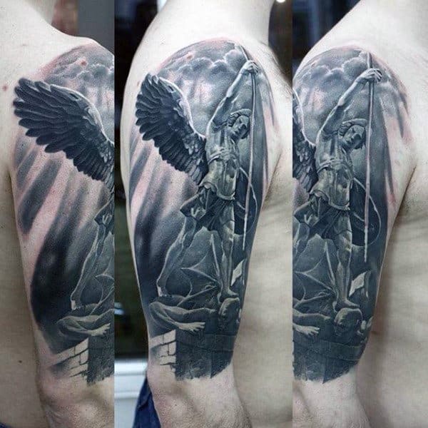 warrior protector guardian angel tattoo designs