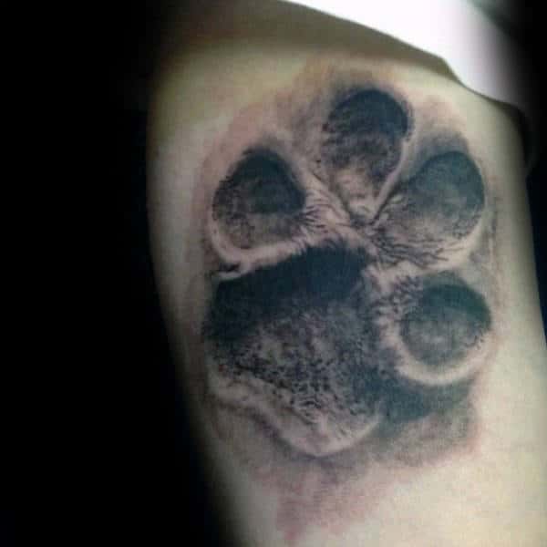 70 Dog Paw Tattoo Designs For Men - Canine Print Ink Ideas