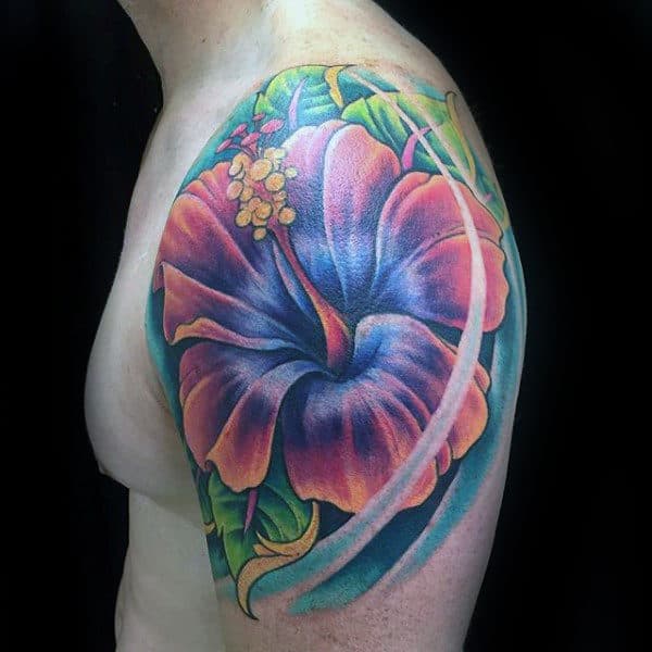 80 Hibiscus Tattoo Designs For Men - Flower Ink Ideas