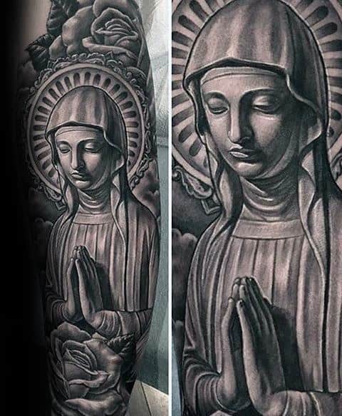 100 Virgin Mary Tattoos For Men - Religious Design Ideas Virgin Mary Ta...