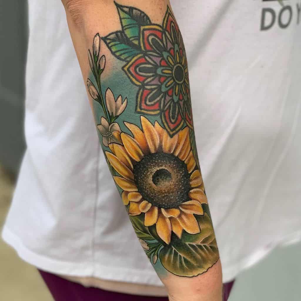 135 Sunflower Tattoo Ideas - [Best Rated Designs in 2020] - Next Luxury