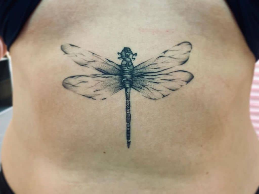 Black and White Dragonfly Tattoo - wide 3