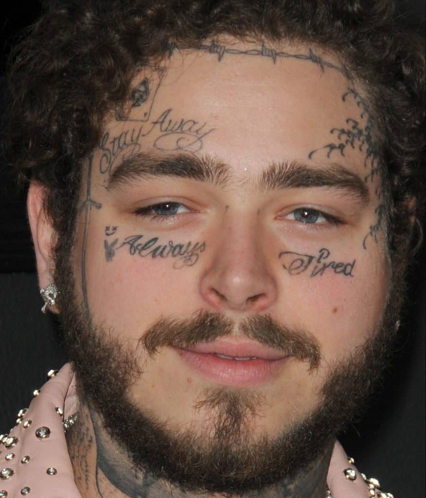 Post Malone S Face Tattoos Come From Insecurities Popsugar Beauty Photo