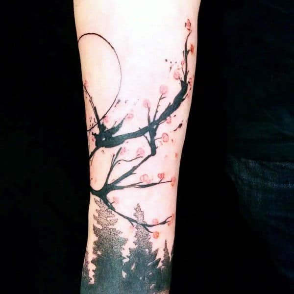 100 Cherry Blossom Tattoo Designs For Men - Floral Ink Ideas