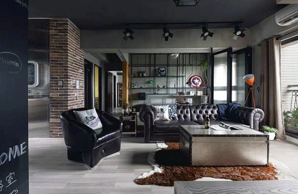 bachelor themed living room
