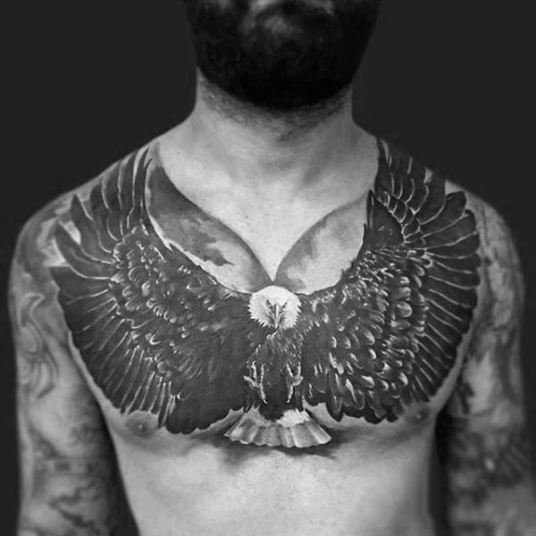 80 Eagle Chest Tattoo Designs For Men - Manly Ink Ideas