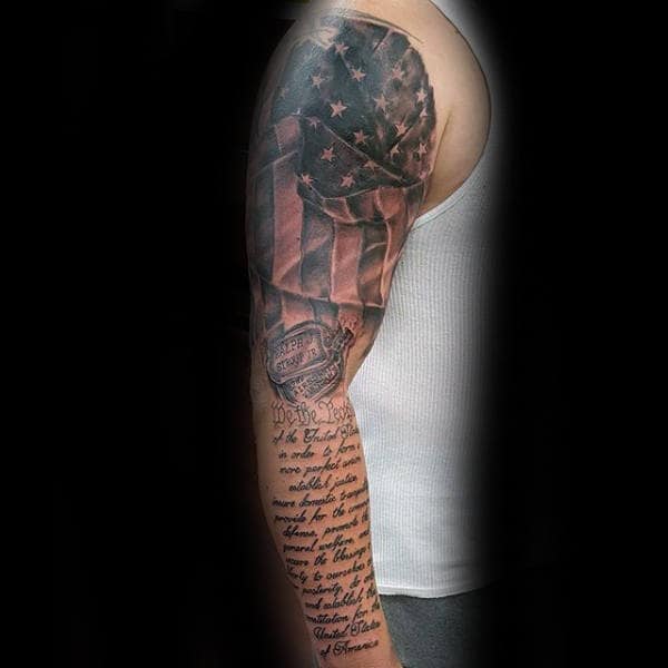 60 We The People Tattoo Designs For Men - Constitution Ink Ideas