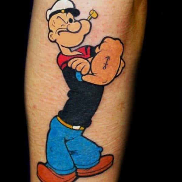 Popeye Anchor Tattoo