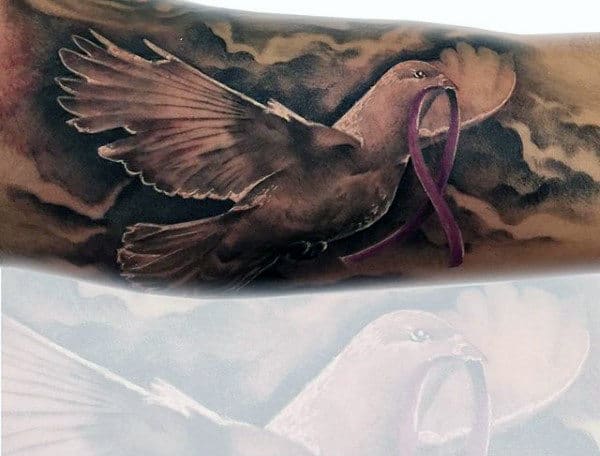 Top 70 Most Thoughtful Cancer Ribbon Tattoos [2020 Inspiration Guide]