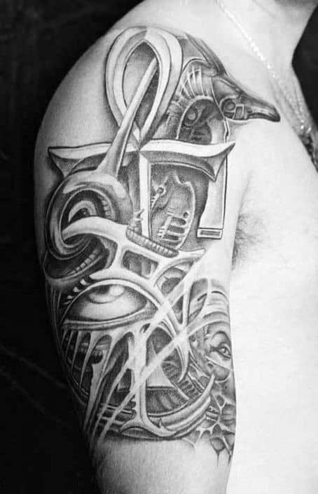 50 Ankh Tattoo Designs For Men - Ancient Egyptian 