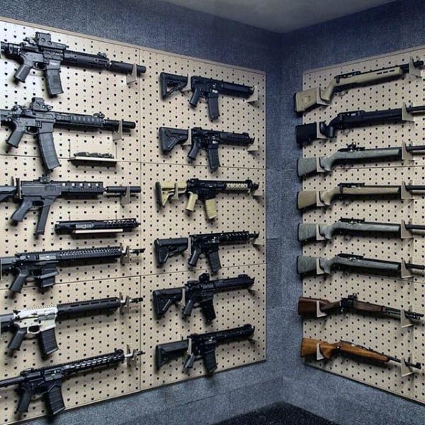 Ar Rifle Gun Room Wall Rack Designs