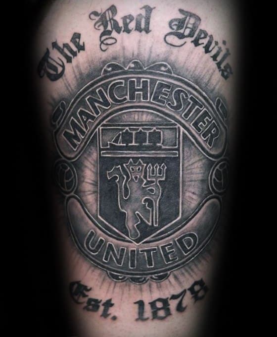 40 Manchester United Tattoo Designs For Men Soccer Ideas