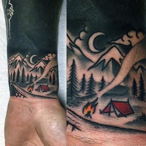 Awesome Campfire Tattoos For Men