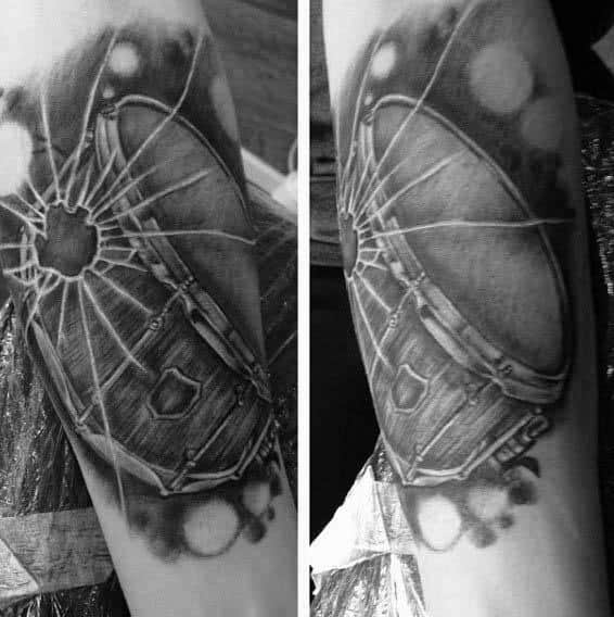 30 Broken Glass Tattoo Designs For Men - Shattered Ink Ideas