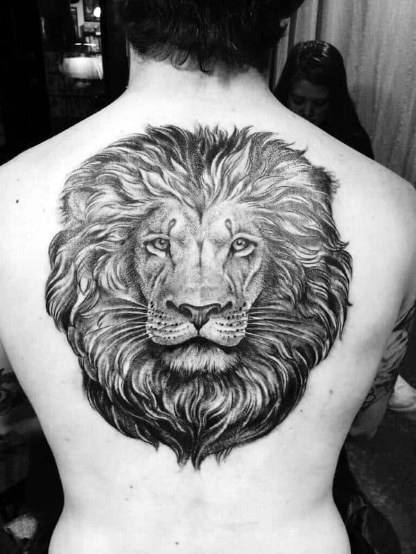 50 Lion Back Tattoo Designs For Men Masculine Big Cat