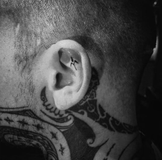 100 Ear Tattoos For Men - Inner And Outer Design Ideas