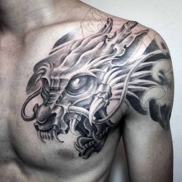 40 Dragon Shoulder Tattoo Designs For Men - Manly Ink Ideas