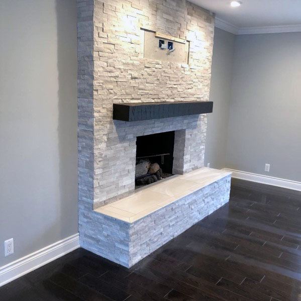 fireplace stone stacked designs interior fireplaces remodel tile living awesome modern nextluxury mantels choose