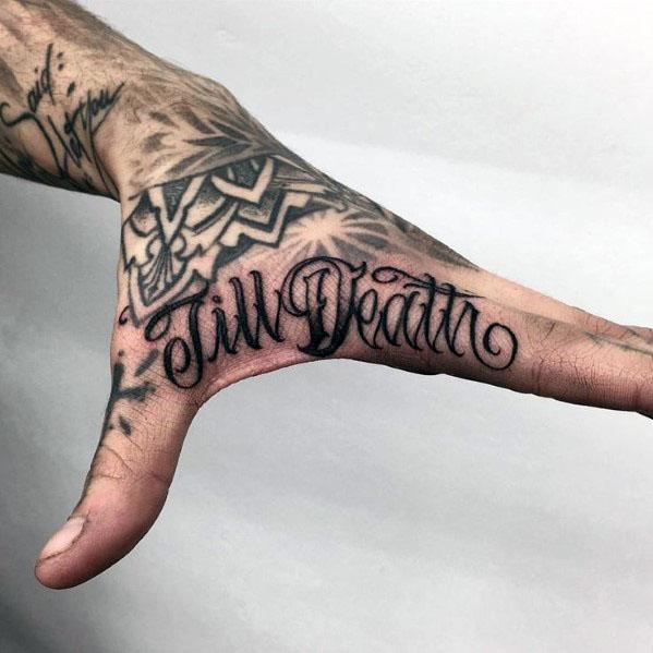 40 Side Hand Tattoos For Men - Palm Edge Design Ideas