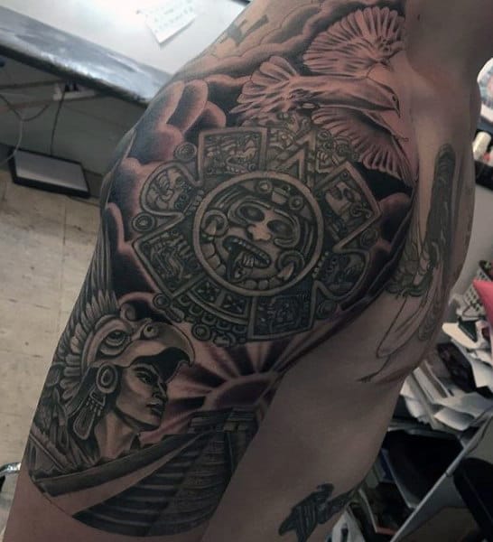 80 Aztec Tattoos For Men Ancient Tribal And Warrior Designs