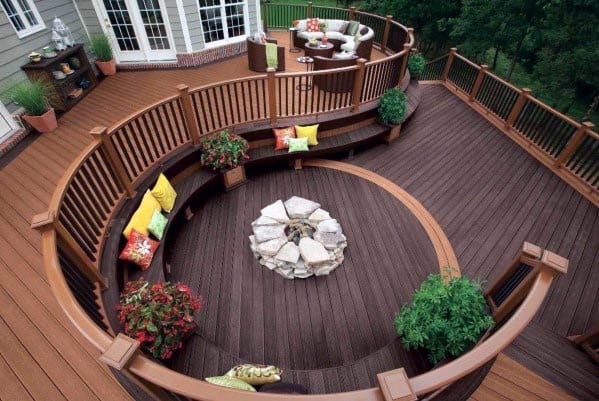 Fire Pit On A Deck Safely Pit fire seating around patio sitting backyard lake outdoor lakeside flagstone put chairs firepit round furniture safely adirondack yard deck