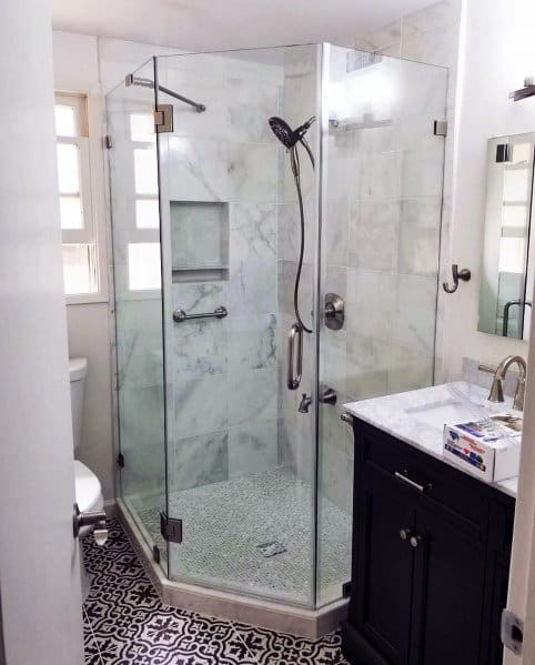 top 60 best corner shower ideas - bathroom interior designs