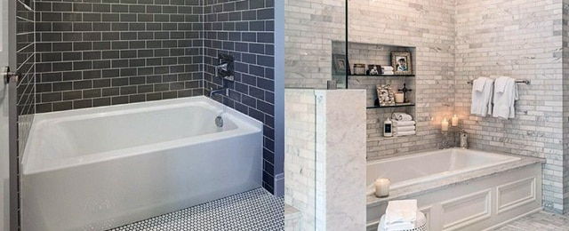 top 60 best bathtub tile ideas - wall surround designs