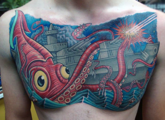 100 Squid Tattoo Designs For Men - Manly Tentacled Skin Art