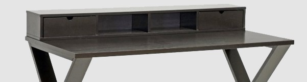 Baxton Studio Idabel Dark Brown Wood Desk With Glass Top Next Luxury