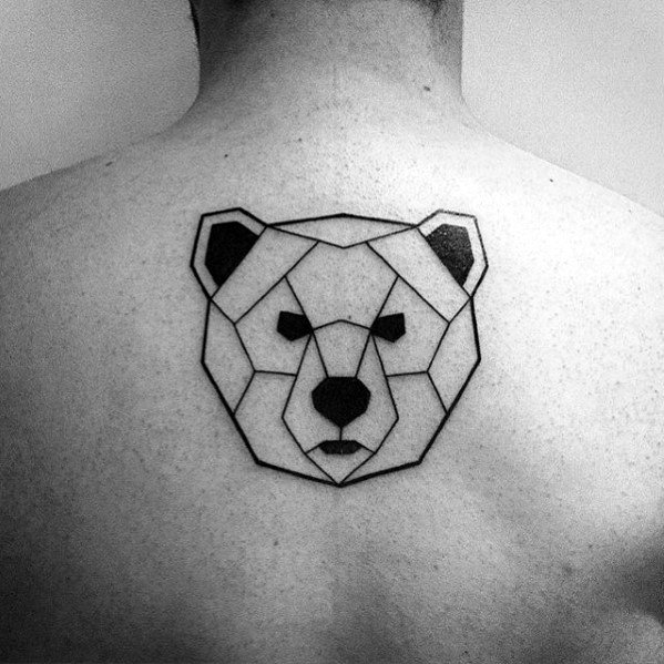 40 Geometric Back Tattoos For Men Dimensional Ink Ideas