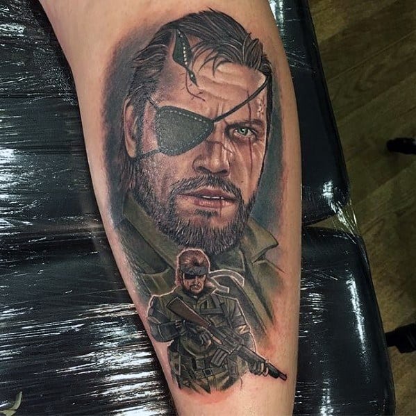 50 Metal Gear Tattoo Designs For Men - Gaming Ink Ideas