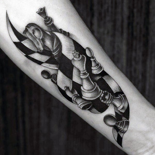 60 King Chess Piece Tattoo Designs For Men - Powerful Ink ...