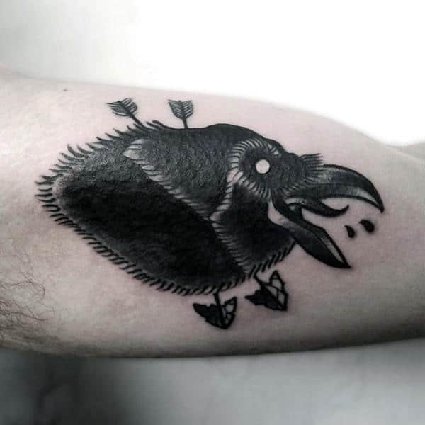 100 Crow Tattoo Designs For Men - Black Bird Ink Ideas