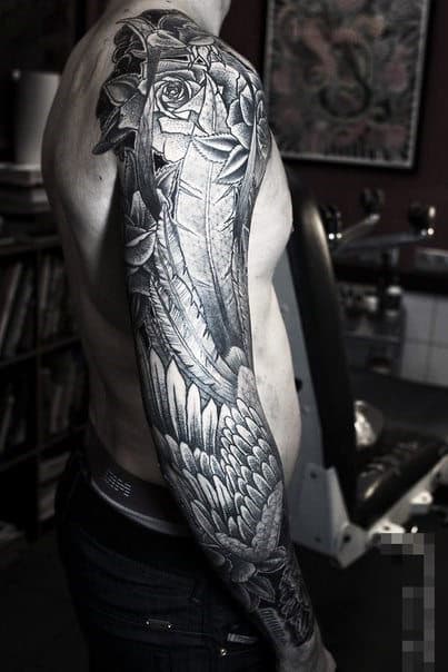 70 Feather Tattoo Designs For Men - Masculine Ink Ideas