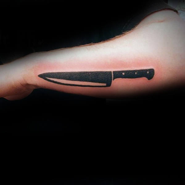 60 Chef Knife Tattoo Designs For Men - Cook Ink Ideas