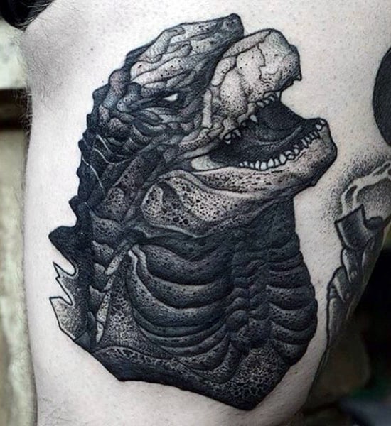 80 Godzilla Tattoo Designs For Men - Awakened Sea Monster Ink