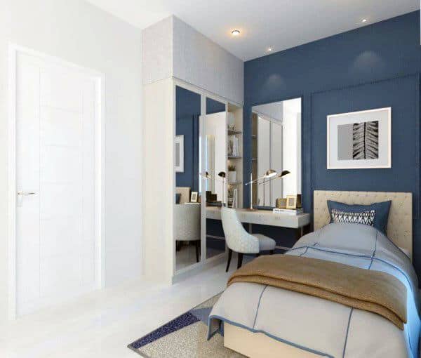 Top 50 Best Navy Blue Bedroom Design Ideas Calming Wall Colors