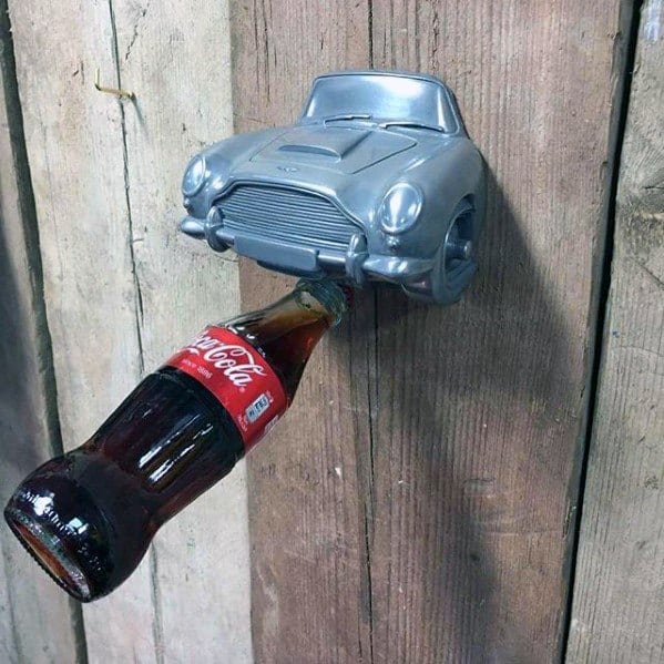 Car Hood Bottle Opener Mens Bachelor Pad Decor Inspiration