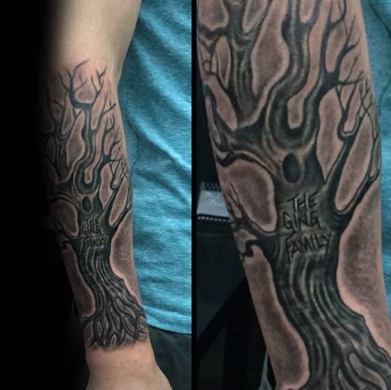 60 Family Tree Tattoo Designs For Men - Kinship Ink Ideas