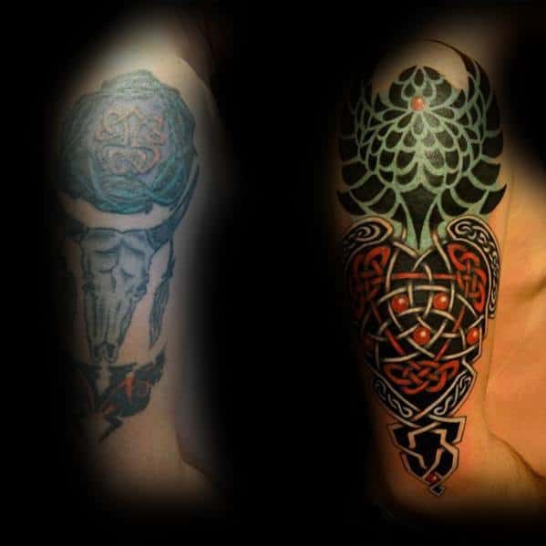 60 Tattoo Cover Up Ideas For Men  Before And After Designs