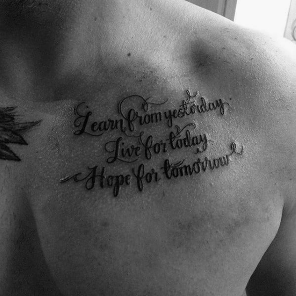 Chest Small Meaningful Ideas Tattoos For Men - Tattoo Designs Ideas