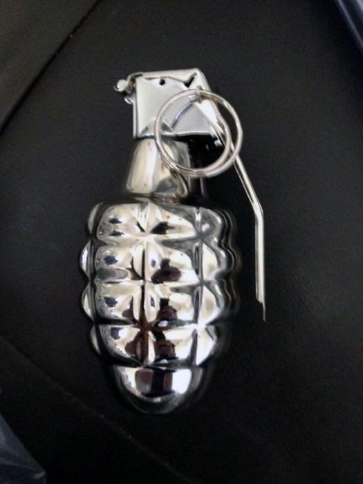 Chrome Polished Grenade Decor Cheap Man Cave Ideas