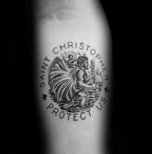 40 St Christopher Tattoo Designs For Men - Manly Ink Ideas