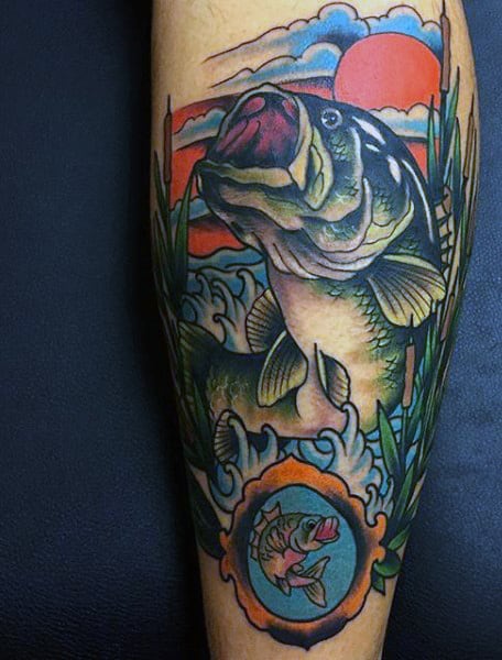 75 Fishing Tattoos For Men - Reel In Manly Design Ideas