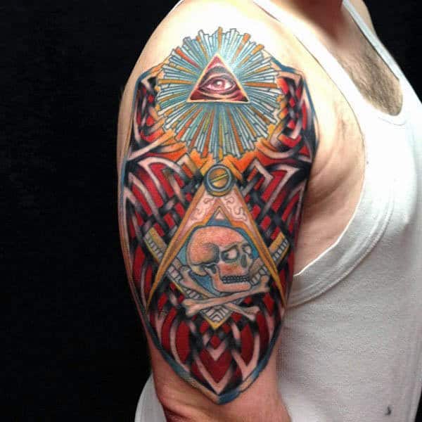colorful-masonic-mens-arm-tattoo-design-