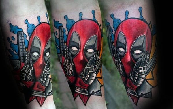 70 Deadpool Tattoo Designs For Men - Superhero Ink Ideas