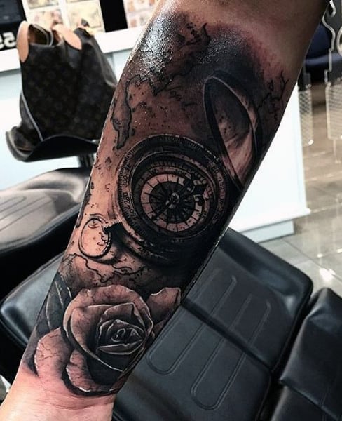 Compass Tattoos Designs For Men